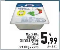 Conad Mozzarella Fiordilatte dell'Agro Pontino Cuomo offerta