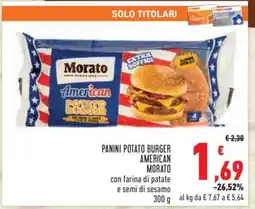 Conad PANINI POTATO BURGER AMERICAN MORATO offerta