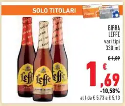 Conad Birra Leffe offerta