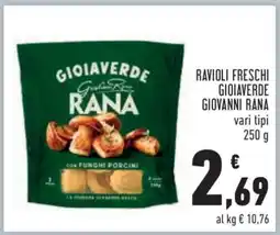 Conad RAVIOLI FRESCHI GIOIAVERDE GIOVANNI RANA offerta