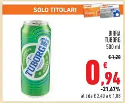 Conad Birra Tuborg offerta