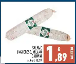 Conad Salame Ungherese, Milano Galbani offerta