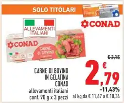Conad Carne di bovino in gelatina CONAD offerta