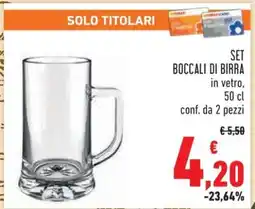 Conad SET BOCCALI DI BIRRA offerta