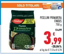 Conad Pisellini Primavera Findus offerta