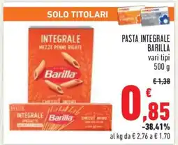 Conad PASTA INTEGRALE BARILLA offerta