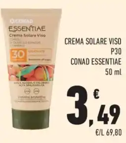 Conad CREMA SOLARE VISO P30 CONAD ESSENTIAE 50 ml offerta