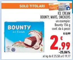 Conad ICE CREAM BOUNTY, MARS, SNICKERS offerta