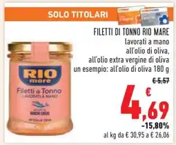 Conad FILETTI DI TONNO RIO MARE offerta