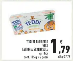 Conad YOGURT BIOLOGICO TEDDI FATTORIA SCALDASOLE offerta