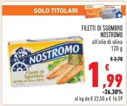 Conad FILETTI DI SGOMBRO NOSTROMO offerta