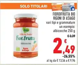 Conad Fiordifrutta Bio Rigoni di Asiago offerta