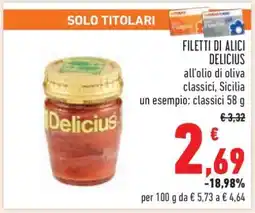 Conad Filetti di Alici Delicius offerta