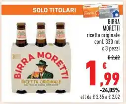 Conad BIRRA MORETTI offerta