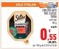 Conad Cibo per gatti Paté Classic Sheba offerta