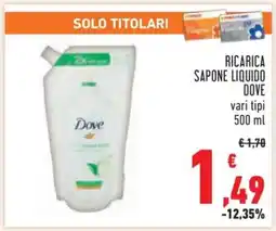 Conad RICARICA SAPONE LIQUIDO DOVE offerta