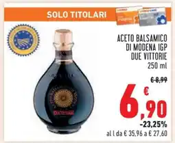 Conad ACETO BALSAMICO DI MODENA IGP DUE VITTORIE 250 ml offerta
