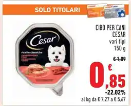Conad CIBO PER CANI CESAR offerta