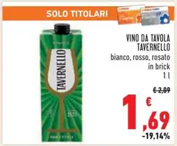 Conad Vino da Tavola Tavernello offerta