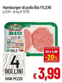 Famila Hamburger di pollo Bio FILENI offerta