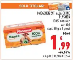 Conad Omogeneizzati alla carne Plasmon offerta
