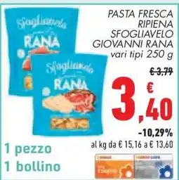 Conad Pasta Fresca Ripiena Sfogliavelo Giovanni Rana offerta