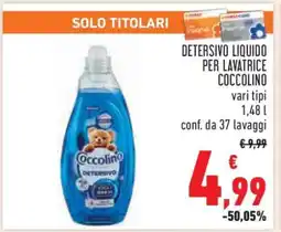 Conad Detersivo Liquido per Lavatrice Coccolino offerta