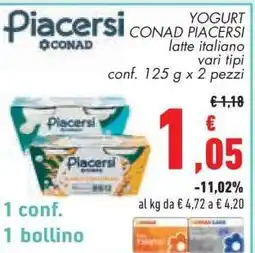 Conad YOGURT CONAD PIACERSI offerta