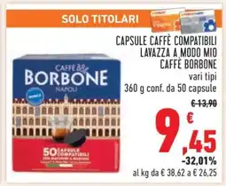 Conad Capsule Caffè Compatibili Lavazza A Modo Mio Caffè Borbone offerta