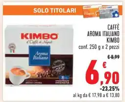 Conad Caffè Aroma Italiano KIMBO offerta