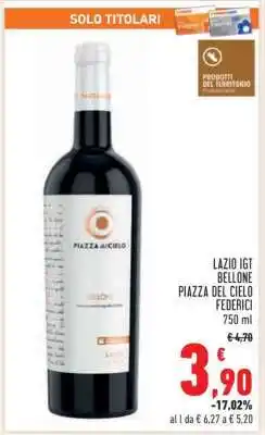 Conad Lazio IGT Bellone Piazza del Cielo Federici offerta