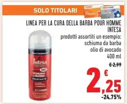 Conad LINEA PER LA CURA DELLA BARBA POUR HOMME INTESA offerta