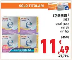 Conad Assorbenti È Lines offerta