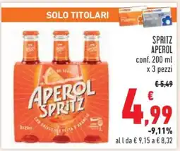 Conad SPRITZ APEROL offerta