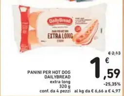 Spazio Conad Panini per hot dog dailybread extra long offerta