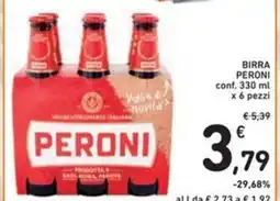 Spazio Conad Birra PERONI conf pezzi offerta
