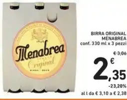 Spazio Conad Birra original MENABREA offerta