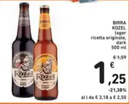 Spazio Conad Birra KOZEL lager ricetta originale dark offerta