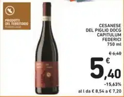 Spazio Conad Cesanese del piglio docg capitulum federici offerta
