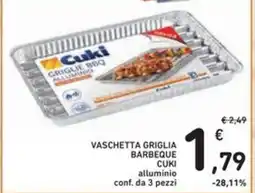 Spazio Conad Vaschetta griglia barbeque Cuki alluminio conf. da 3 pezzi offerta