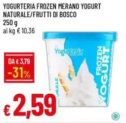 Galassia Yogurteria frozen merano yogurt naturale/frutti di bosco offerta