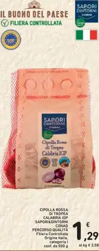 Spazio Conad Cipolla rossa di tropea calabria igp sapori&dintorni CONAD PERCORSO QUALITÀ offerta