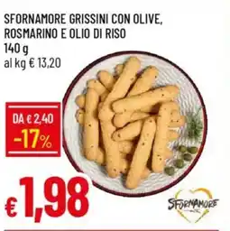Galassia Sfornamore grissini con olive, rosmarino e olio di riso offerta