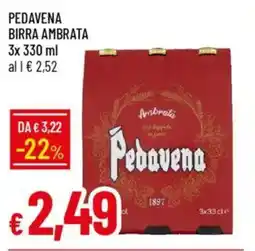 Galassia Pedavena birra ambrata offerta