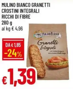 Galassia Mulino bianco granetti crostini integrali ricchi di fibre offerta
