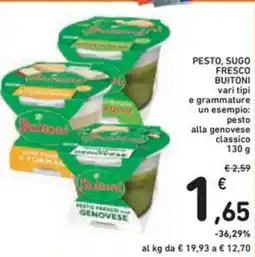 Spazio Conad Pesto, sugo fresco BUITONI vari tipi offerta