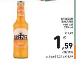 Spazio Conad BREEZER BACARDI vari tipi offerta
