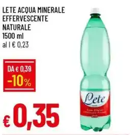 Galassia Lete acqua minerale effervescente naturale offerta