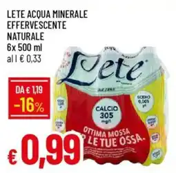 Galassia Lete acqua minerale effervescente naturale offerta