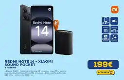 Euronics REDMI NOTE 14 + XIAOMI SOUND POCKET offerta